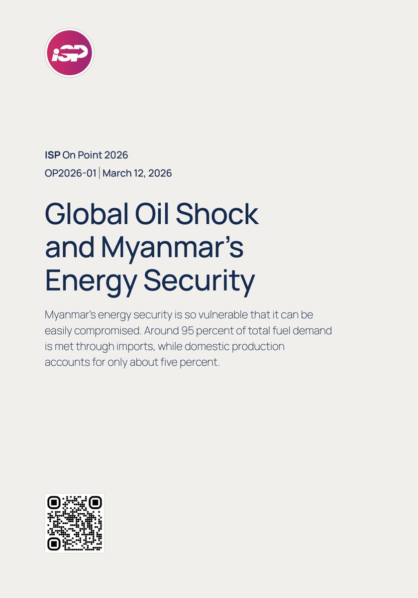 Institute for Strategy and Policy – Myanmar tweet media