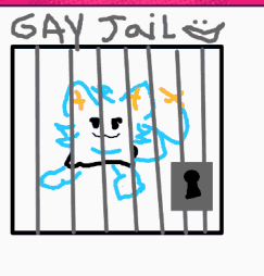 Wesdromeda's tweet photo. @vaultsnake THEY PUT HIM IN FUCKING GAY JAIL, CAN YOU BELIEVE IT https://t.co/wDmyM9cYFB