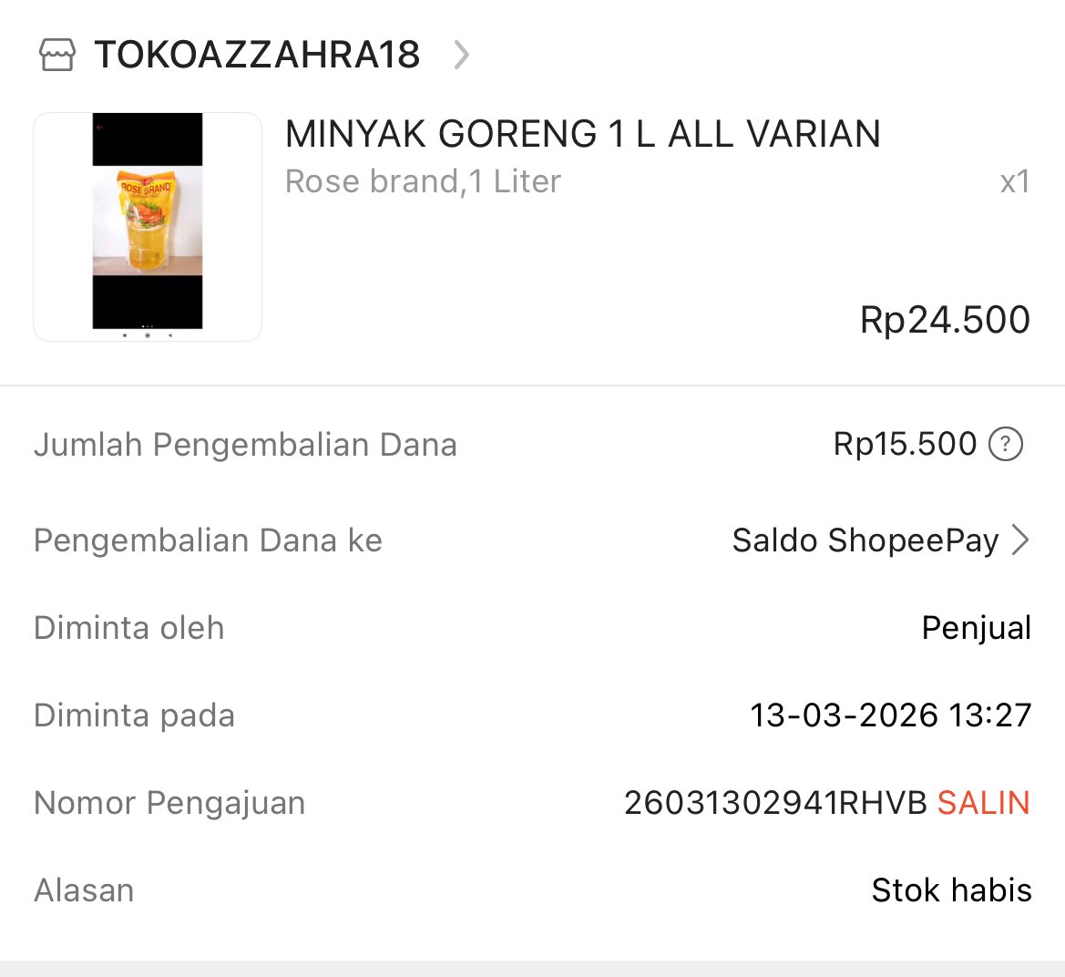 cahyyaa_'s tweet photo. @SH0PEEHAUL izin spill toko ga amanah, padahal stoknya tadi masih banyak tapi di batalin. percaya beli disini karna penilainya 4.9. https://t.co/fl1YaDIyfd