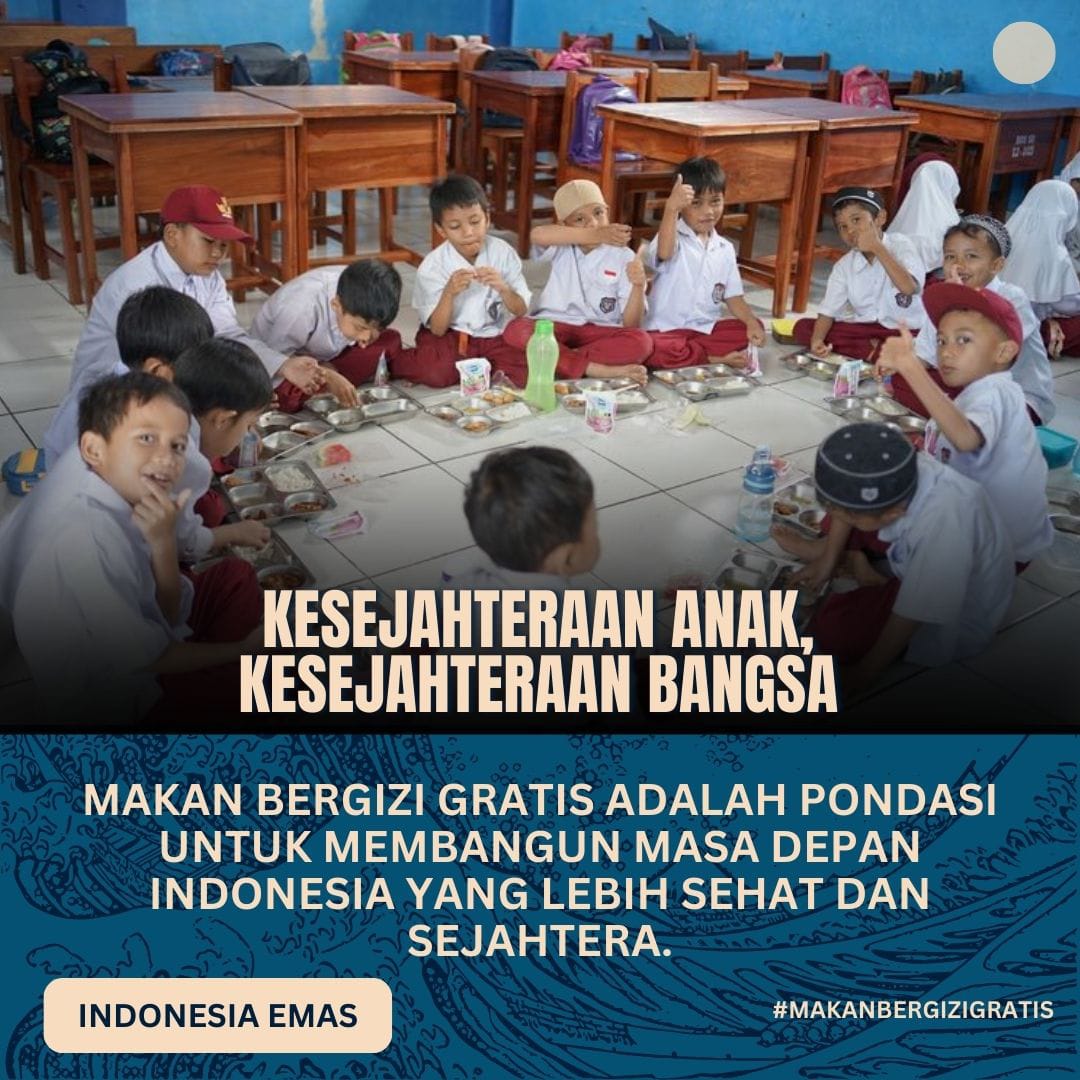 anggi_onitu's tweet photo. Kesejahteraan anak adalah kunci kesejahteraan bangsa. Dengan Makan Bergizi Gratis, anak-anak Indonesia mendapatkan asupan gizi yang cukup untuk tumbuh sehat, belajar dengan semangat
#MakanBergiziGratis
#GiziAnakIndonesia
#AnakSehatIndonesiaKuat
#IndonesiaEmas https://t.co/X36d1cLySq