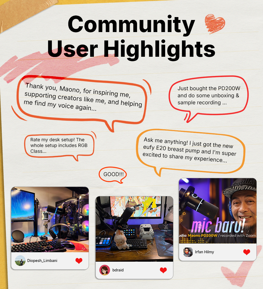 Maono_Global's tweet photo. Creators deserve a space to connect. 🎙️

The Maono Community is now live!
A place where creators and audio enthusiasts can connect, exchange ideas, join community activities, earn rewards, and get support along the way.

Here’s what you can expect:
✨ 15% OFF when you join
✨ Product tips & after-sales support
✨ Community events & rewards
✨ Conversations with fellow creators

We're excited to build this community together and grow with creators around the world.

Join the community here:
📌 Reddit: https://t.co/cBfPeTv1aq

📌 Discord: https://t.co/s4tlcxzi08

📌 Facebook Group: https://t.co/tmlgvvHstM

#maono #maonocommunity #contentcreator