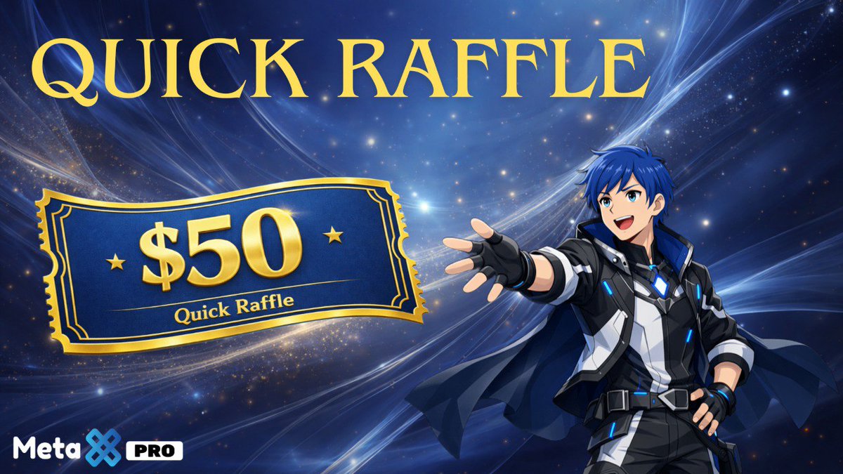 🚀✨ 48H Quick Raffle!!✨🚀

💰 Win $10 USDT × 5

📊 Poll: Have you ever used copy trading?
How to join 👇

1⃣Follow @MetaX_Official
2⃣ Repost this post
3⃣ Vote in the poll

⏰ Start: Mar 13, 09:00 UTC 
⏰ End: Mar 15, 09:00 UTC

🎉 5 winners will receive $10 USDT each! 
📩