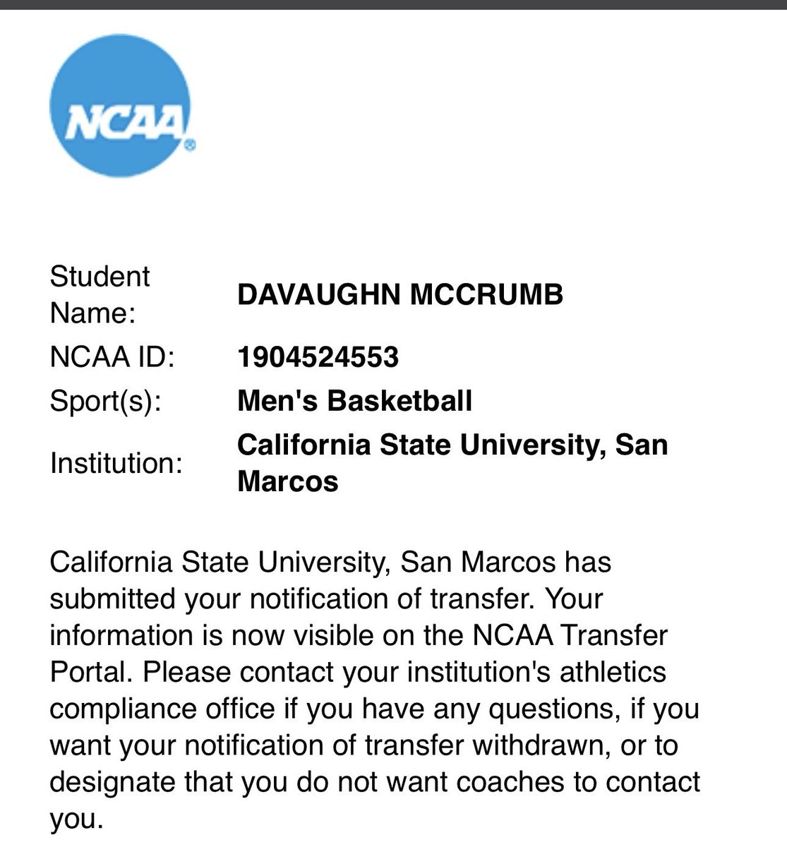 Davaughn mccrumb tweet media