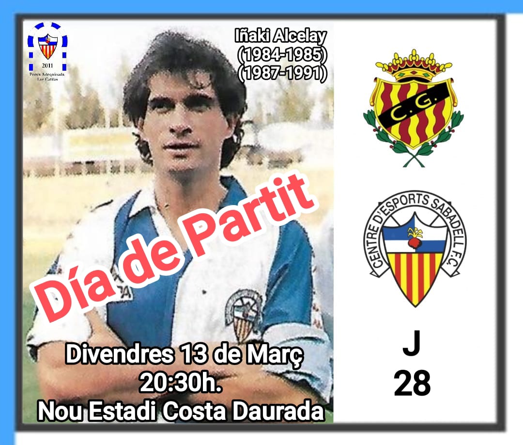 🚨 DÍA DE PARTIDO 🚨 
⚽ <a href="/CESabadell/">CE Sabadell 🧅</a> <a href="/NASTICTARRAGONA/">NÀSTIC DE TARRAGONA</a>
🏟️ Nou Estadi Costa Daurada
🗓️ Viernes 13 de marzo
🕣 20:30h
📻 <a href="/RadioSabadell/">RàdioSabadell</a>
📺 @Esport3 <a href="/LaLigaPlus/">LALIGA+</a> <a href="/FootballClub/">FootballClub</a> i Canal Lineal
#NàsticSabadell #AMQM #SiempreFiel #PenyaLosCalifas