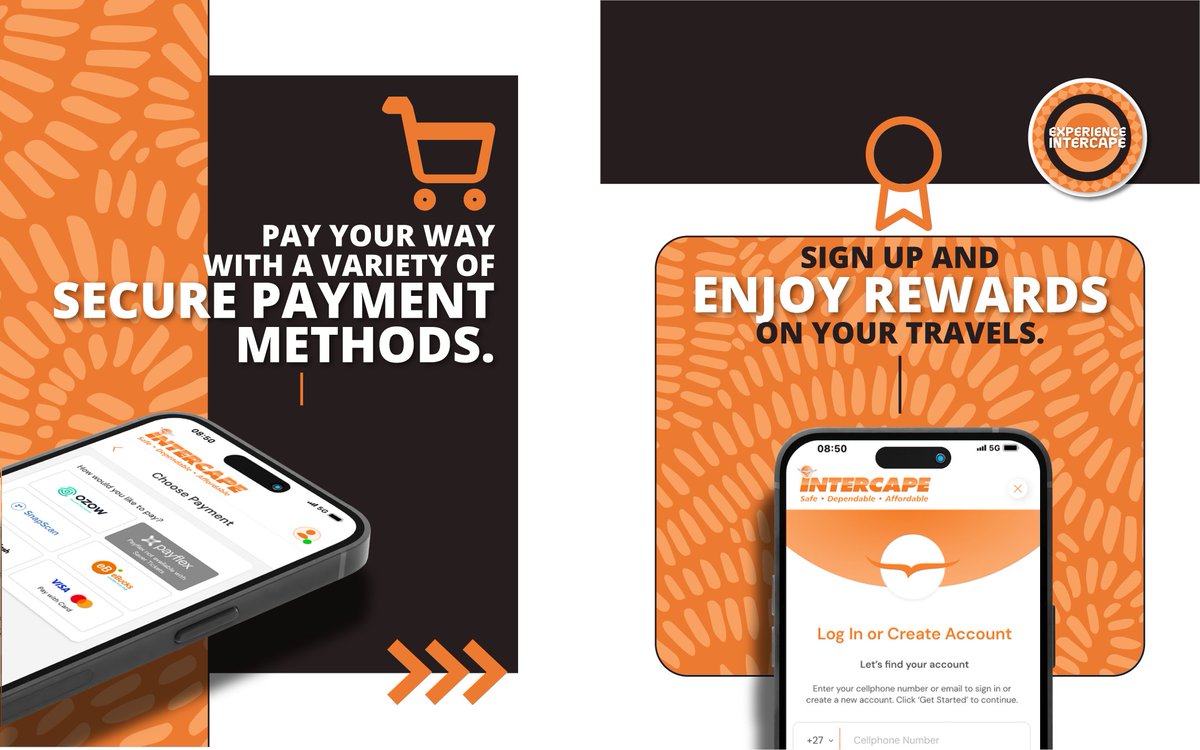 IntercapeBus's tweet image. Download the Intercape App and Enjoy these Amazing Features!

Download the Intercape App TODAY at intercape.co.za/intercape-app/ or from your preferred App Store.

#Intercape #IntercapeApp #DownloadToday #BookNow #AppFeatures