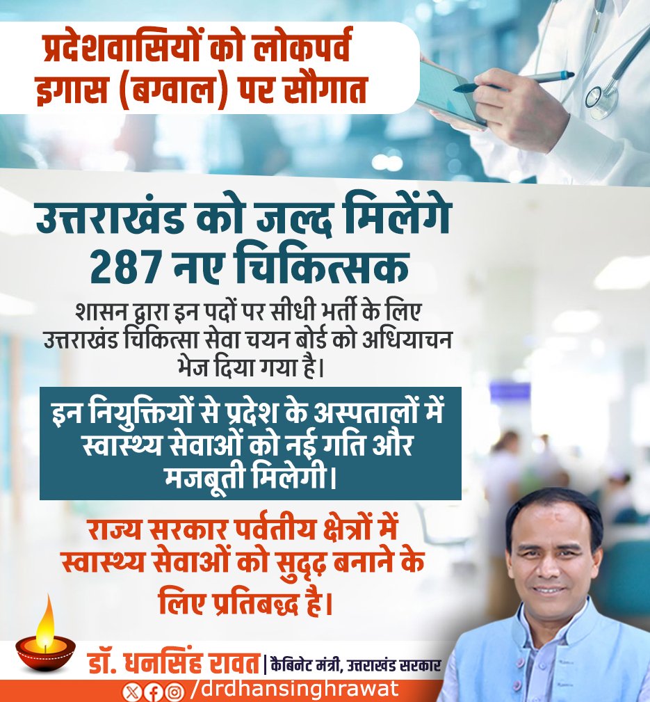 nc_doctor's tweet photo. मंत्री जी @drdhansinghuk ने 05 महीने पहले ही जनता को सौगात दी थी जो अभी भी पूरी नहीं हुई है क्योंकि चिकित्सकों के बिना सरकारी अस्पताल अब भी खाली पड़े हैं #287_चिकित्सकों_को_नियुक्ति_दो @DDNewslive @BJP4U @ukcmo  #ukmssb @pushkardhami @PAHAD_TV @IamYashpalArya @INCIndia @DIPR_UK https://t.co/cBgJnfP5lv