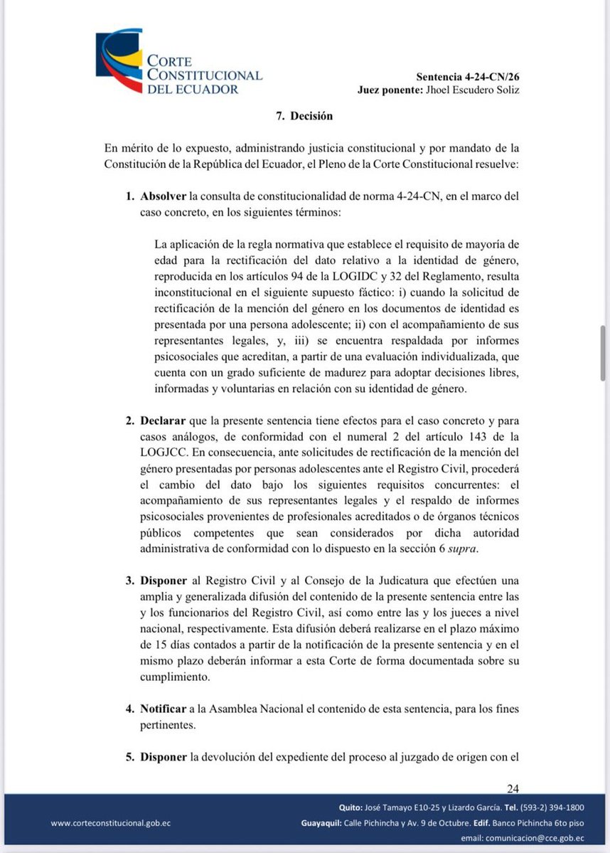¡Qué HIJOS DE PUTA!

Son una lacra <a href="/CorteConstEcu/">Corte Constitucional</a>, definitivamente... ¿Qué putas les pasa?

NIÑOS, lean bien, SON NIÑOS DE 12 AÑOS. ¡Dementes!.¿De dónde se sacan que ellos tienen capacidad de decidir algo?... Ni limpiarse bien el culo pueden.