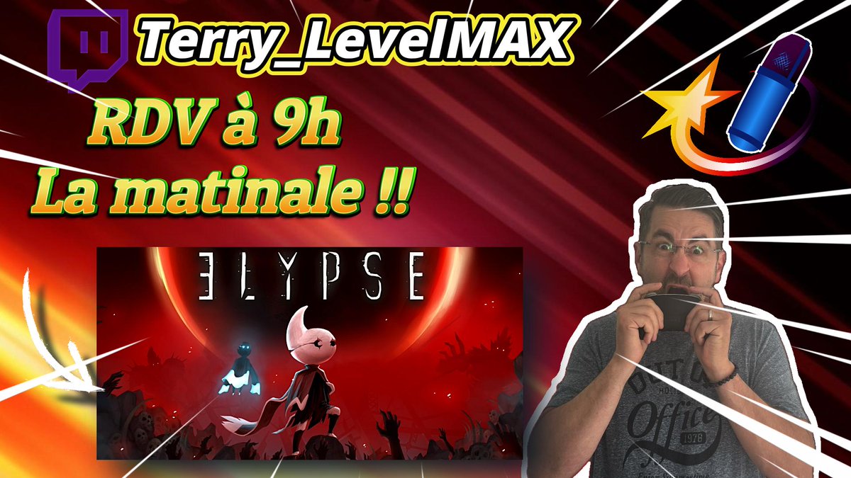 Terry_LevelMAX's tweet photo. RDV à 9H #LaMatinale un café et on continue #Elypse

https://t.co/uYBntNqBR8 https://t.co/wjLUJfsgdG