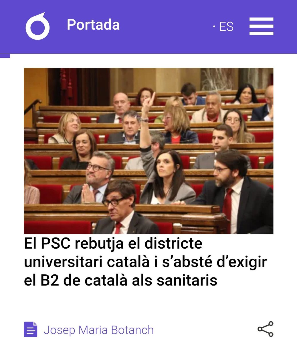 Apunta't això per quan hagis d'anar a votar.

El PSC vol que les places universitàries estiguin ocupades per Nyordos i que a la sanitat pública l'idioma oficial sigui també el Nyordo.