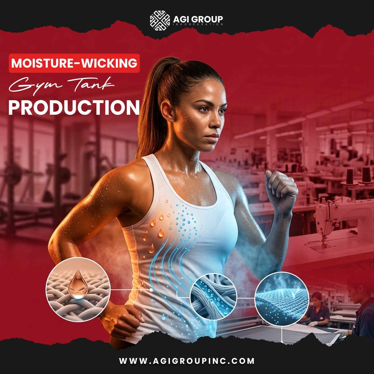 agigroupinc's tweet image. Our moisture-wicking gym tanks keep athletes cool during intense training sessions. Ideal for gym apparel collections. 💪
#GymApparel #MoistureWicking #TankTops #AGIGroup #PerformanceWear