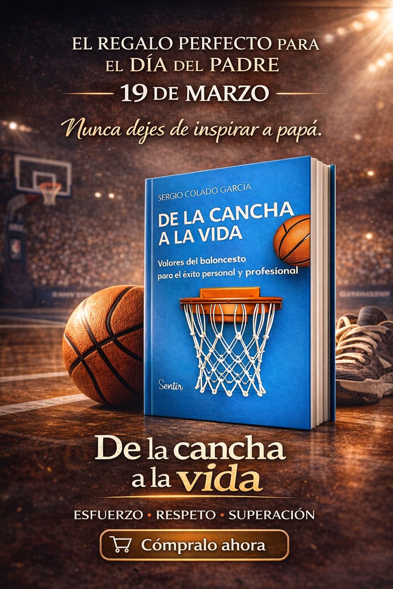 scolado's tweet photo. 🏀 Llega la fecha… el Día del Padre.
Y este año, más que un regalo, regala valores.
📘 De la cancha a la vida
Un homenaje a todos los padres que enseñan a luchar cada día, dentro y fuera de la cancha.
🎁 El regalo perfecto para el 19 de marzo.
👉 https://t.co/du8x6R6GKP https://t.co/pAnuFT5PAP
