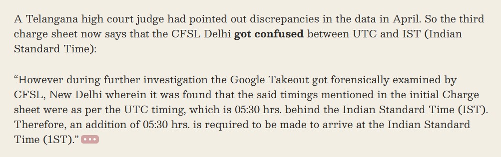 3AM అంటూ అబద్దాలు రోజూ ప్రచారం చేశారు. దిక్కుమాలిన ఊరు పేరు సినిమాలు తీసి శునకానందం పోందారు.. చివరికి CFSL డిల్లీ వాళ్ళు మేము UTC - IST టైం జోన్ మధ్య కంఫ్యూజ్ అయ్యాం అని చెప్పారు. ఇప్పుడు తలకాయ కూర అంటు జుగుప్సాకరమైన కామెంట్లు చేసిన వాళ్ళు తలకాయలు ఎక్కడ పెట్టుకుంటారు?