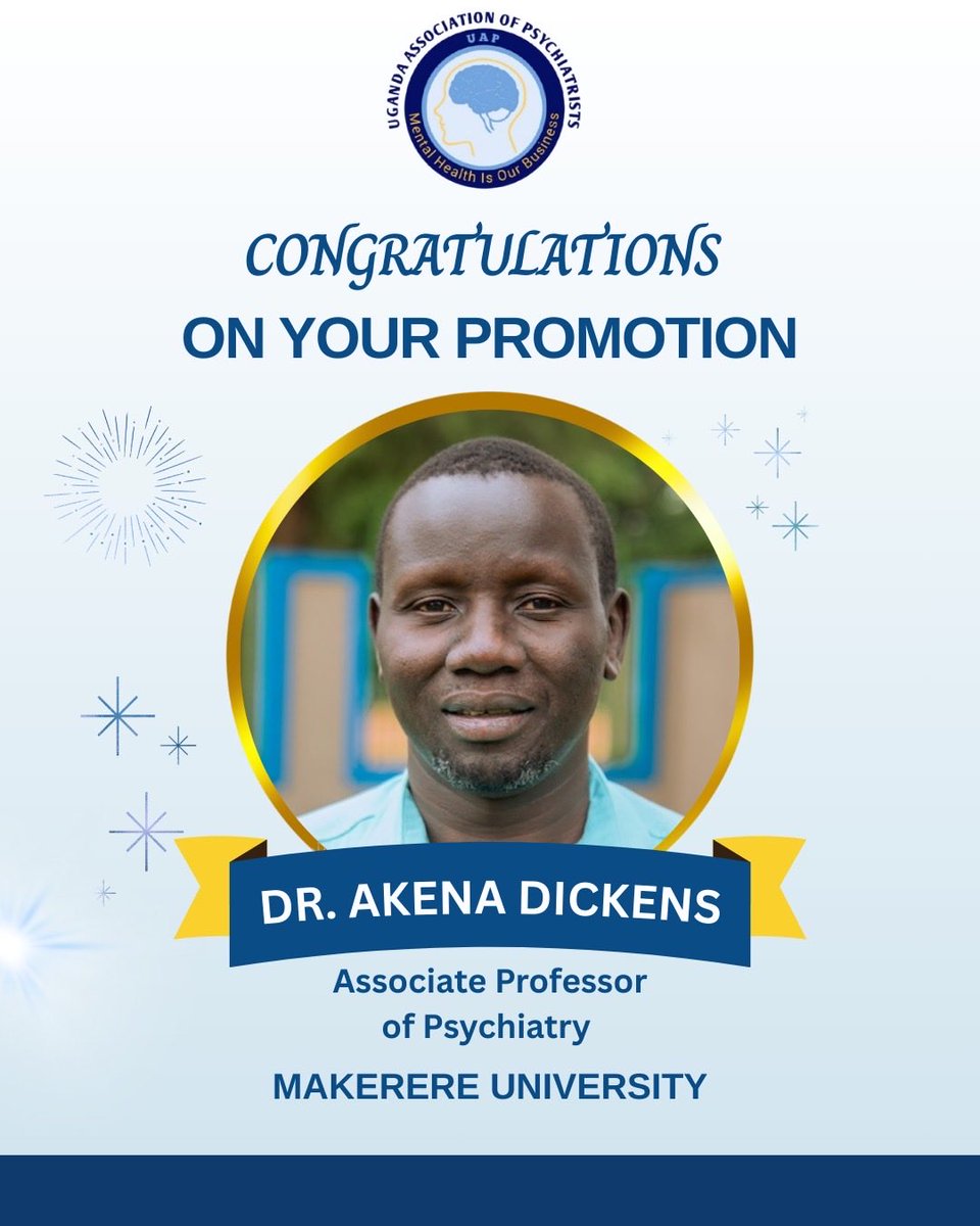Congratulations upon your well deserved promotion Dr. Akena