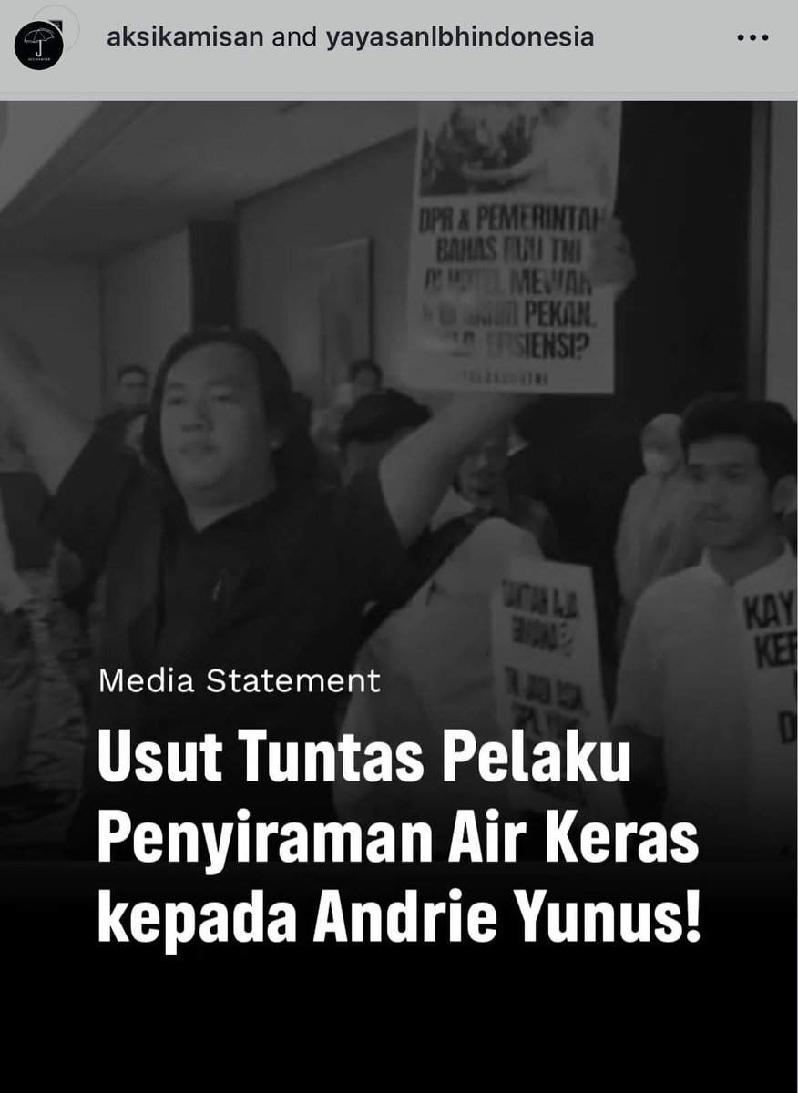 Andrie Yunus adalah alasan banyak kita masih menikmati hidup bebas. Bagi Andrie, kepentingan publik dulu sebelum dirinya. Negara ini utang besar pada orang seperti Andrie.

Sejarah panjang impunitas kekerasan adalah alasan penyerangan terhadap Andrie bisa terjadi.