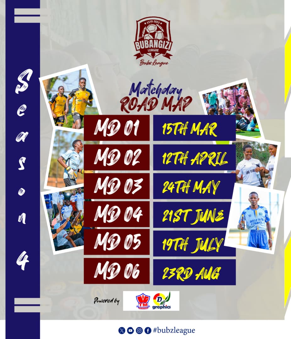 BigirwaM34726's tweet photo. Sundays just got interesting again!
@BubzLeagueSnIV returns this Sunday, 15th March https://t.co/DdSIqnHaQf prime Arena Kawempe 
Season 4 road map is here
#Bubzleague 
#mitooma https://t.co/FIXhNJfiB9