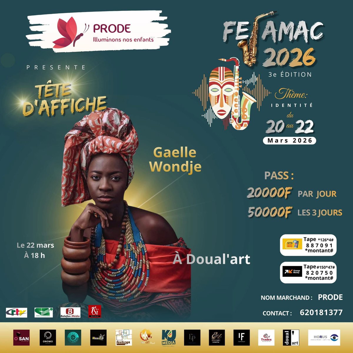 gaelle_wondje's tweet photo. Lumineux début de week-end !
SAVE THE DATE PLEASE !!!
Dans une semaine jour pour jour le Festival @fejamac lance sa troisième édition 💚❤️💛
Venez déguster MUKATI dimanche le 22 mars à @doualart à 18heures.
#kamerjazzsinger #Mukati #20ansdecarrière #gratitude https://t.co/dX7qSErgXh