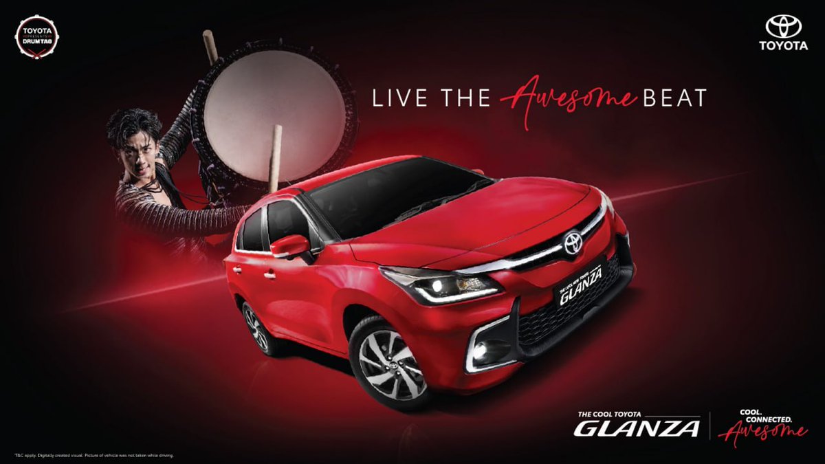 Turn up the vibe with every drive.

The #ToyotaGlanza blends dynamic performance, stylish design, and a tech-packed cabin—making every journey feel like your own rhythm on the road.

#DriveInStyle #Awesome #DeliveringHappiness #GlobeToyota #ToyotaDealership #Punjab #Haryana