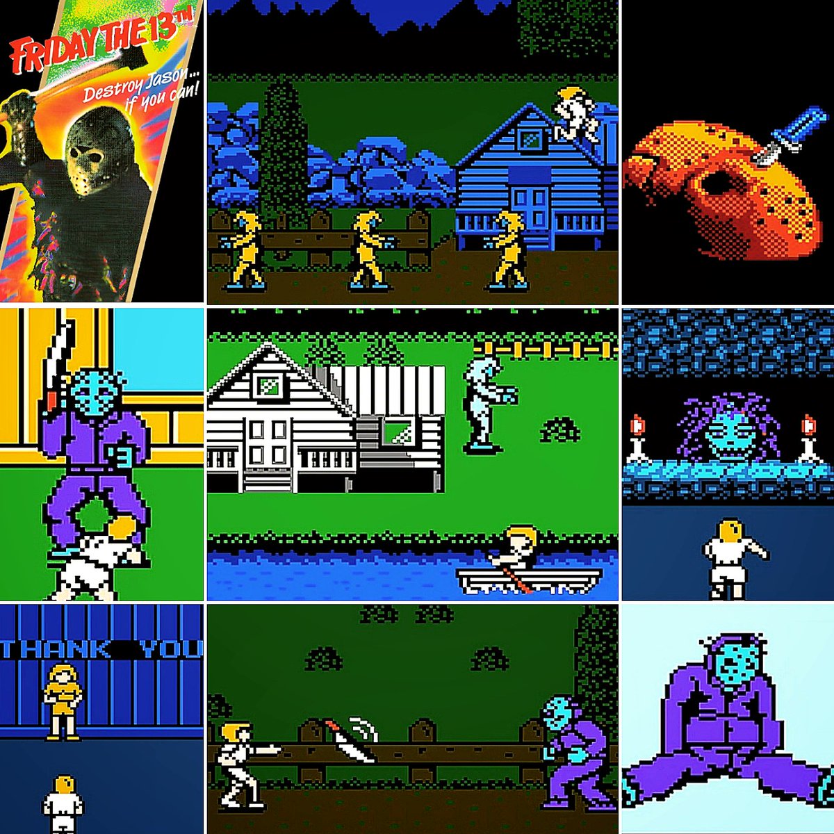 owikj's tweet photo. Happy Friday the 13th 🔪🩸🪓

#fridaythe13th #nes #jasonvoorhees #hockeymask #kikikimamama #maskedkiller #campcrystallake #campcounselor #zombies #faceless #pamelavoorheeshead #headshrine #thankyou #ljn #laughinjokinnumbnuts https://t.co/RZ78F8JhuR