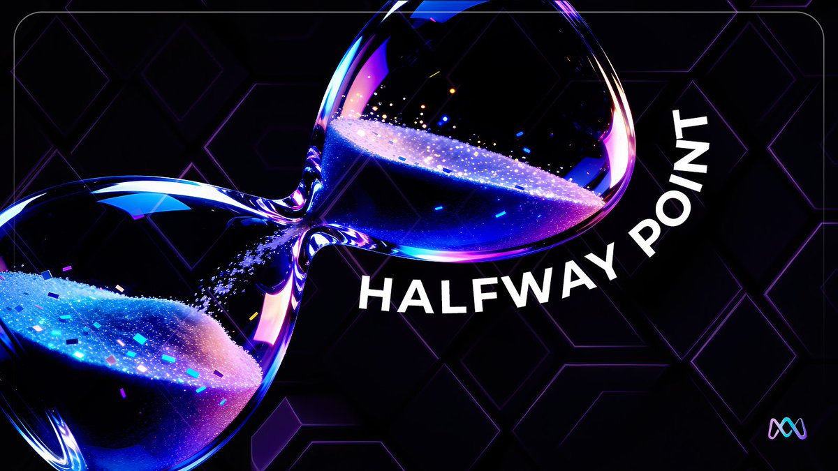 MaAvatarmeta's tweet photo. 🎯 MAAVI CORE OF VIBES: OFFICIAL HALFWAY POINT

We're exactly in the middle. Day 19 of 30.

Stats so far:

→ [480] total participants
→ [945] million points distributed
→ [24k] Waitlist Participation
Multiple pieces of content created

What's left:
→ 10 more days
→ 30% of $MAAVI supply
→ SBTs for top performers
→ Your legacy as an early builder

Halfway there. Finish strong

Push to the finish

#CoreOfVibes #Halfway #MAAVI