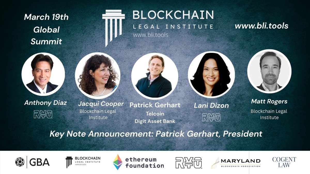 PATRICK GERHART OF @TELCOIN DIGITAL ASSET BANK 🏛 TO KEYNOTE AT BLI GLOBAL SUMMIT (MAR 19). DISCUSSING THE FUTURE OF BANKING AS TRADFI, DEFI &amp; CONSUMERFI MERGE—AND HOW TELCOIN IS BUILDING THE REGULATED BRIDGE FOR A DIGITAL-FIRST FINANCIAL SYSTEM. $TEL #TELCOIN