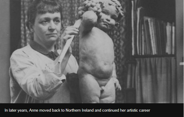 lorraineelizab6's tweet image. Anne Acheson CBE FRBC (5 Aug? 1882 #Portadown #Armagh-13 March 1962).👩‍🎓 @VCBTweets @BelfastSchArt @RCA. Sculptor. She &amp;amp; Elinor Hallé invented plaster casts for soldier's broken limbs! Exhibited @royalacademy &amp;amp; worldwide. 1951+, lived at #Glenavy #Antrim. dib.ie/biography/ache…