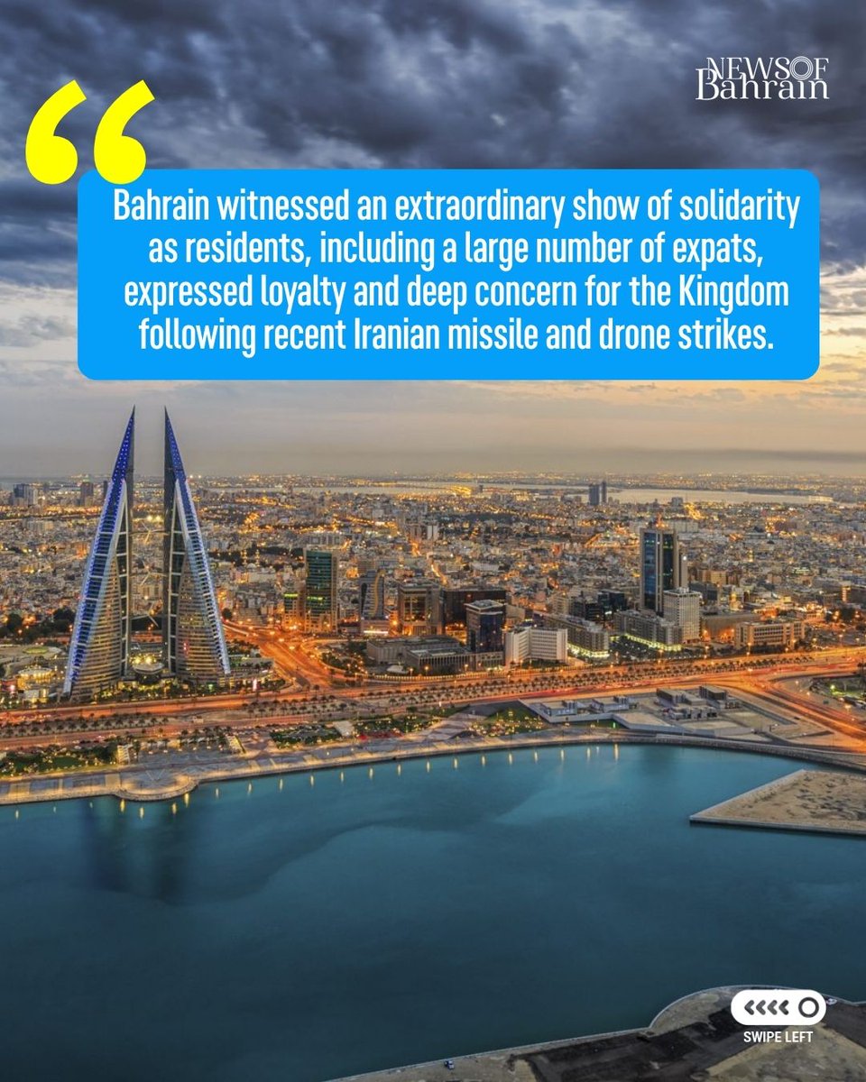 newsofbahrain's tweet image. Expats in Bahrain showed strong loyalty and deep attachment to the Kingdom during the Iranian attacks, said Dalal Al Zayed, head of the Legislative and Legal Affairs Committee at the Shura Council, in an interview with Bahrain TV

#NewsofBahrain #news #Bahrain #Manama