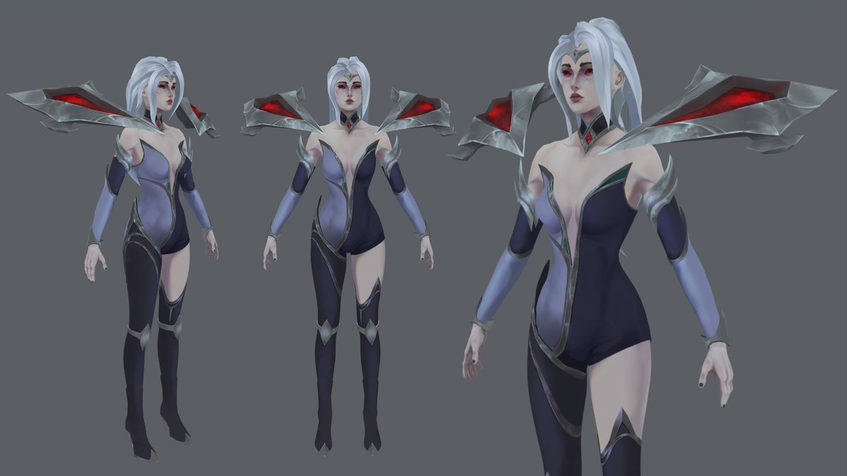 ArtistNomad's tweet photo. Coven Kai'sa fanart  
Okay this is the actual finished version this time haha.
Really happy I finally completed a full character with handpainted textures.
It makes this piece even more special because it's one of my favorite champions from League of Legends🎨 #kaisa #lol #fanart https://t.co/cBArDGC7pn
