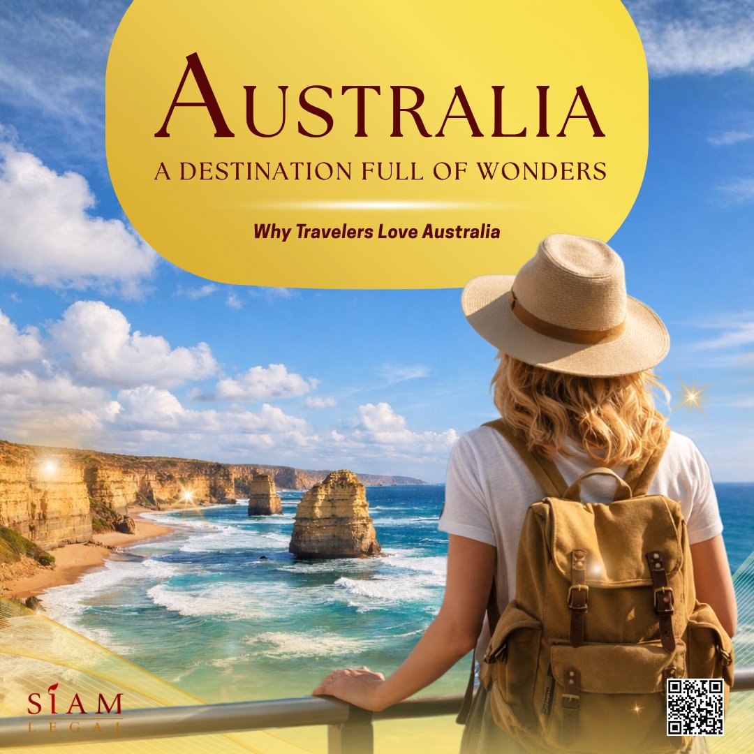 SiamLegal's tweet image. 🌏 Australia invites travelers into a world of breathtaking landscapes and unforgettable experiences. (1)

#Australia #ExploreAustralia #TravelGoals #VisaGuidance #VisaAssistance #SiamLegal