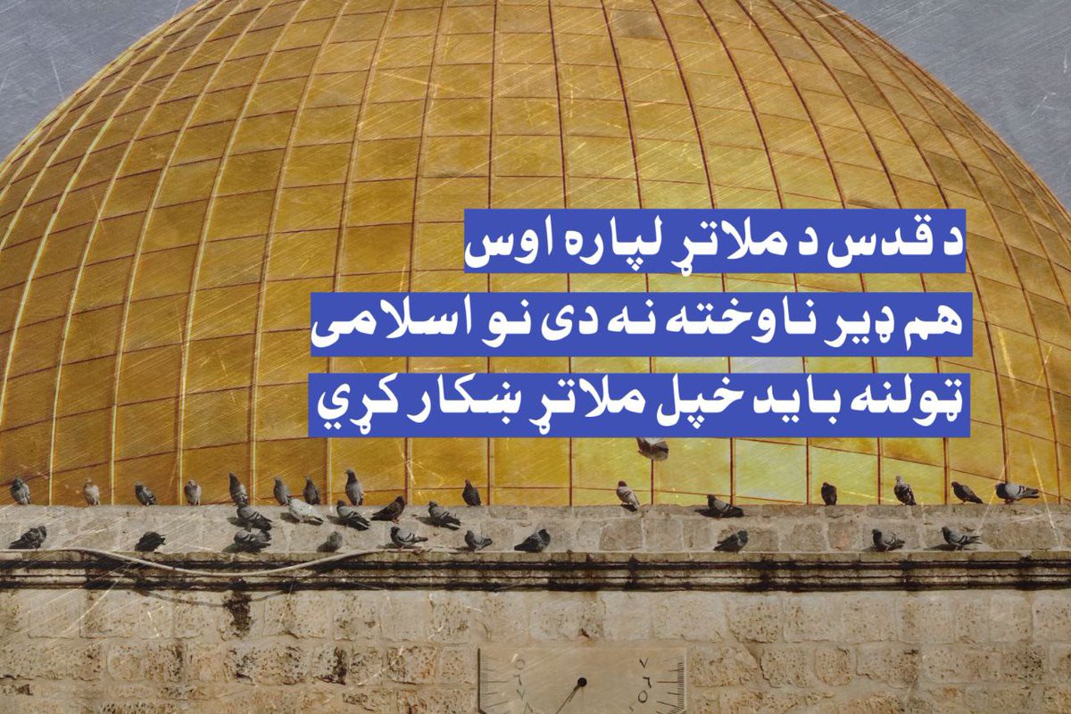 د قدس د ملاتړ لپاره اوس هم ډیر ناوخته نه دی، نو اسلامي ټولنه باید خپل ملاتړ ښکاره کړي.
#القدس_عهدالله
#قدس_عهدخداست
#FreePalestine