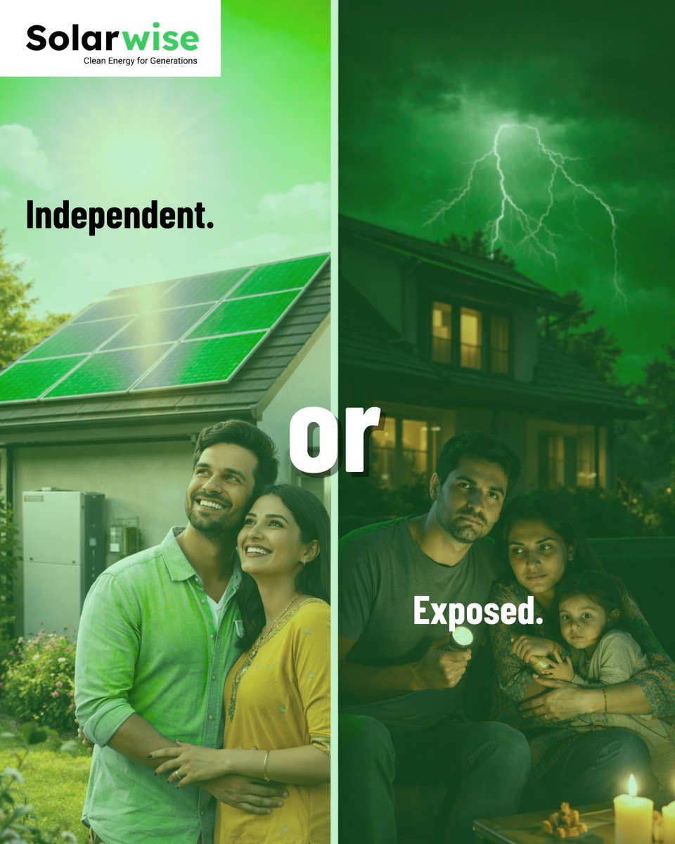 solarwise_in's tweet image. Because true control begins with owning the system that powers your life.

Choose independence over exposure.

📞 Call Now: +91-9910803171 || 🌐 Visit: solarwise.in

#SolarWise #GoSolarIndia #EnergyIndependence #RooftopSolar #CleanEnergy #SolarSavings #SmartEnergy