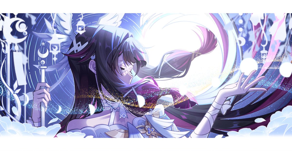 「月の軌跡を辿って」
#原神 #コロンビーナ
#genshinimpact #Columbina