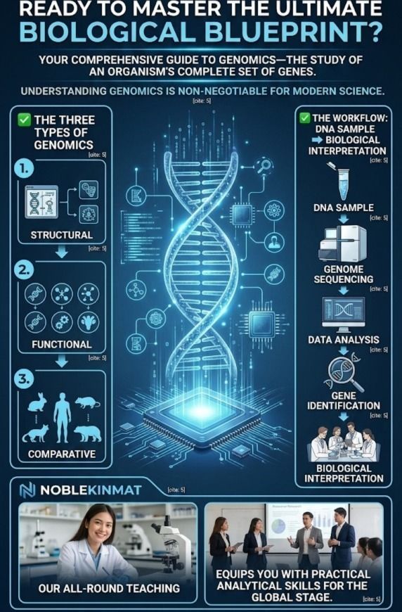 noblekinmat's tweet photo. At Noblekinmat, our all-round teaching takes you from a DNA sample 🔬 ➡️ to real-world interpretation. We provide the practical analytical skills you need for the global stage.

#Genomics #Bioinformatics #Noblekinmat #DataScience #TechInScience #EnrollmentSoon https://t.co/Ej4KXRbZOF