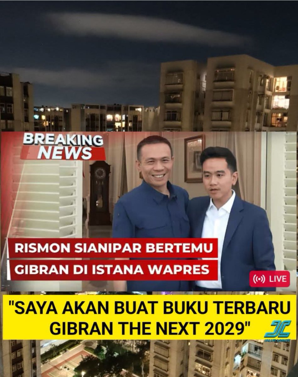 Bambangmulyonoo's tweet photo. Dukung....
Gibran the next presiden 2029
Gibran capres terkuat 2029
CC.
@prabowo 
@Gerindra https://t.co/YPvP3wFzQN