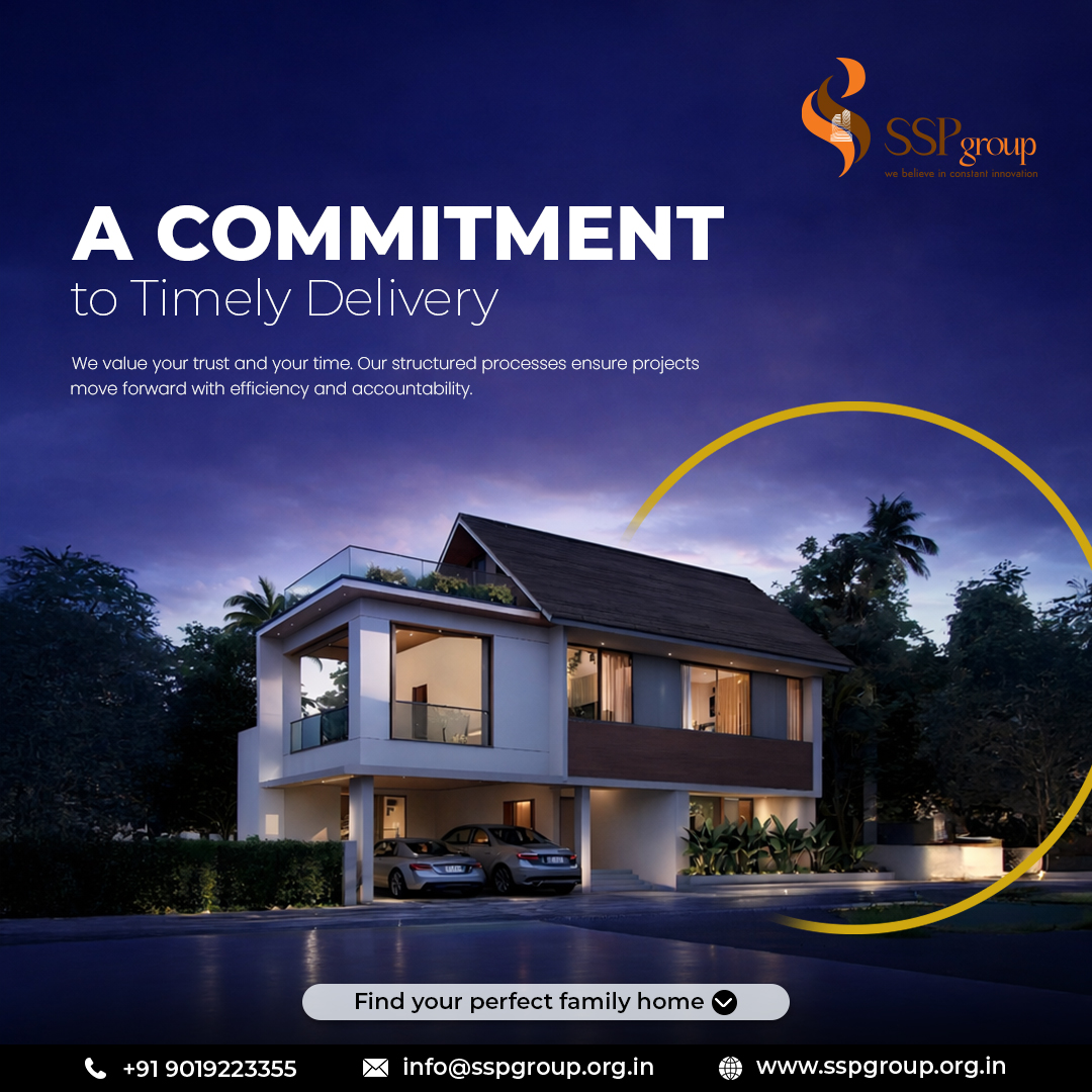 SSProperties23's tweet photo. A Commitment to Timely Delivery

We value your trust and your time. Our structured processes ensure projects move forward with efficiency and accountability.

📞 +91 9019223355

📩 info@sspgroup.org.in

🌐 https://t.co/2GYGaqSB89

#sspgroup #FamilyLiving #HappyHomes https://t.co/UMretVreY2