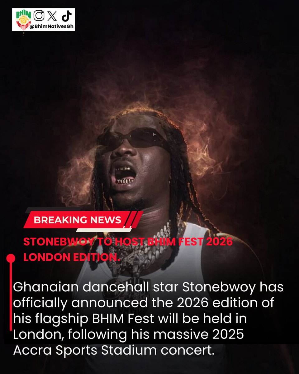 BHIM FEST 2026 LONDON Edition 🇬🇧⏳

Sign Up for Priority Access Now → stonebwoy.live

#BHIMFestLondon #BHIMFestLDN