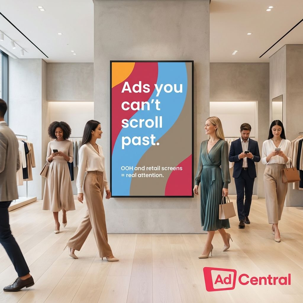 adcentralglobal's tweet photo. One network. Verified delivery. Clear reporting.  

Tired of juggling vendors and messy data? Imagine every DOOH campaign managed in one place.  

With AdCentral, you get fewer headaches, one clear report, and proof your ads actually played.  

Ready for DOOH that just works? Book a walkthrough today.