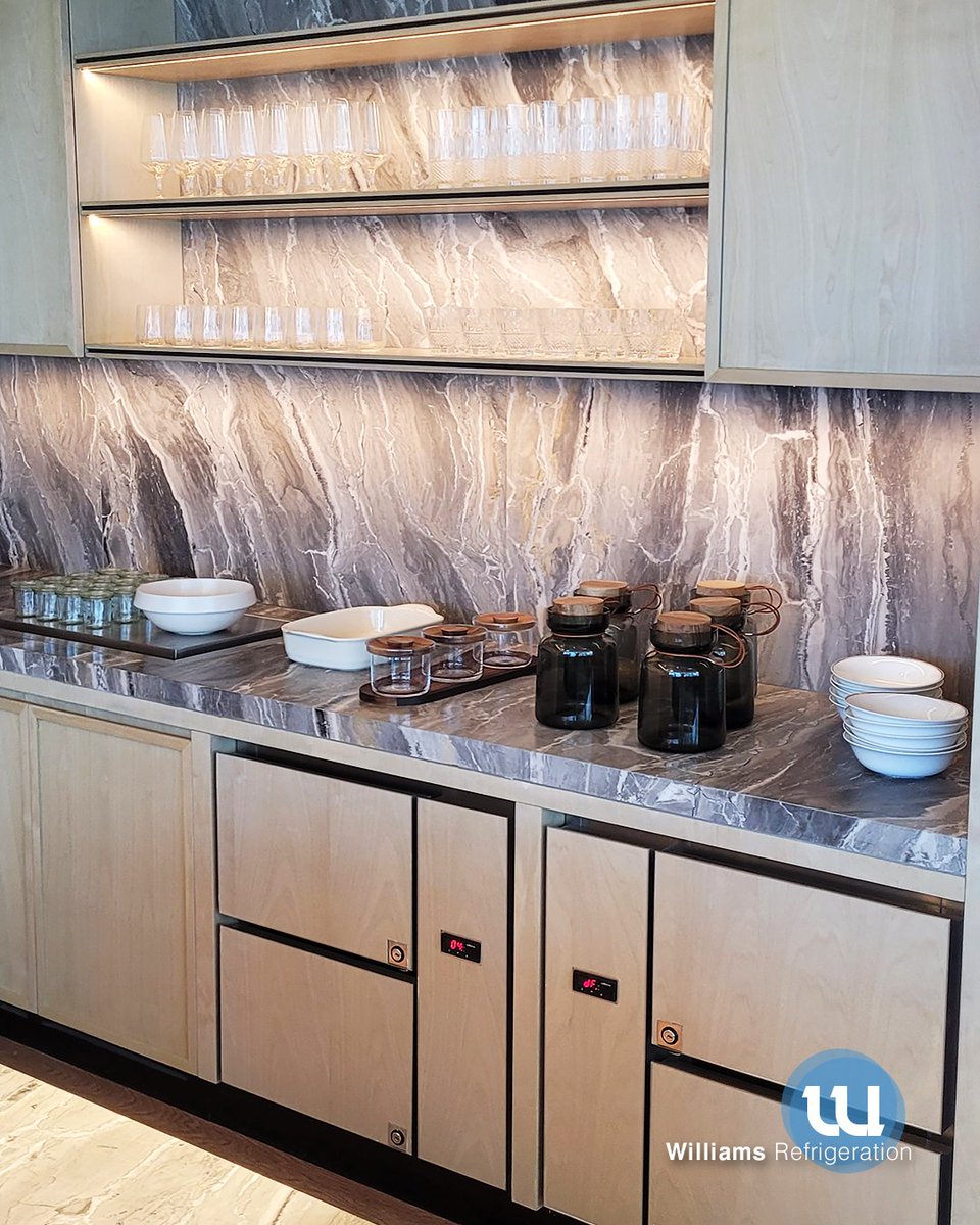 New installation at Rosewood Doha: customised wine towers, upright displays, deluxe beverage coolers, countertop displays &amp; FOH counters, finished in 304 grade champagne gold and black No.4 stainless steel.

Also featuring a full range of back-of-house equipment.