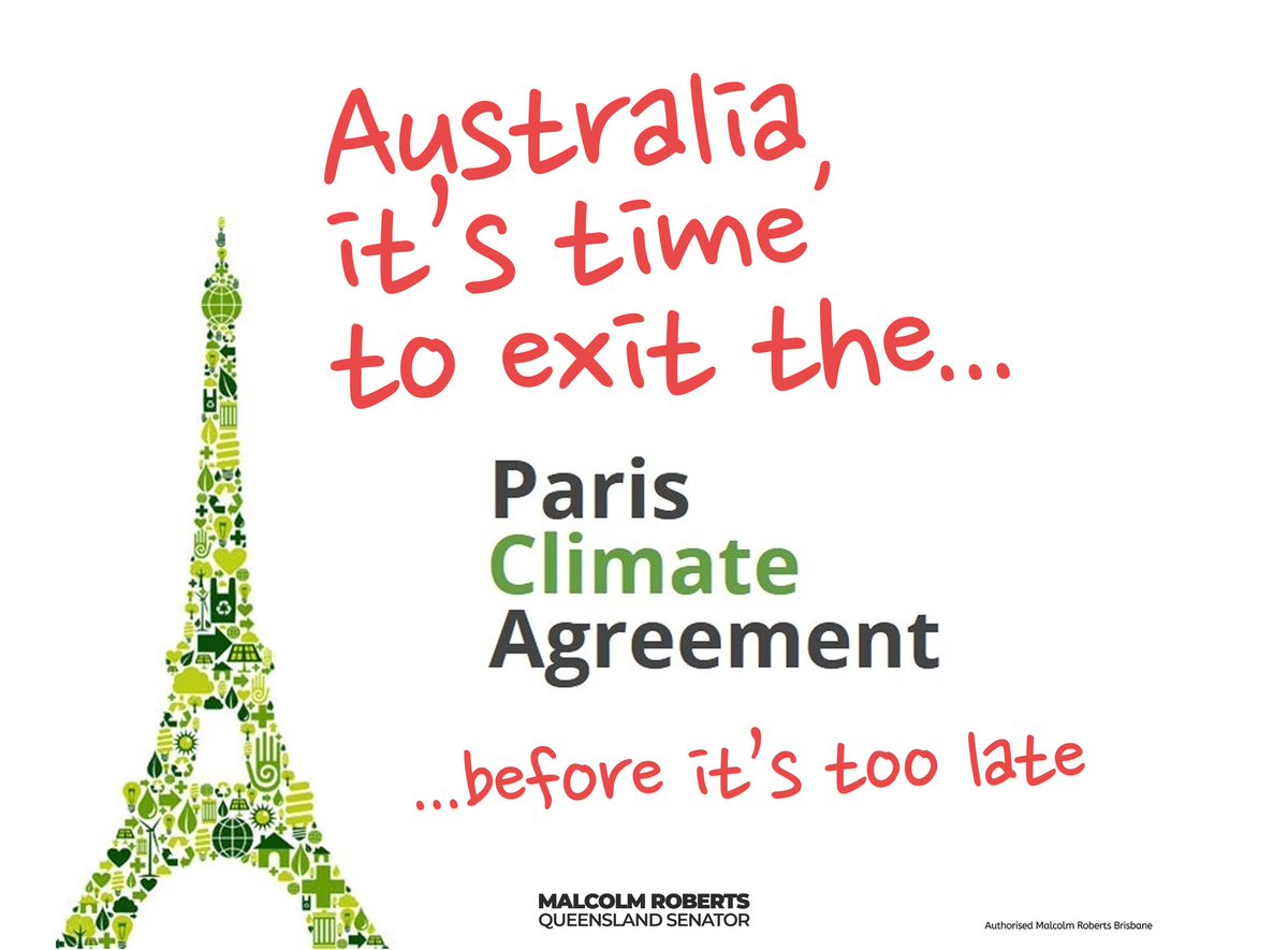 The uniparty in Canberra has shown its true colours once again.

Yesterday, One Nation moved a motion to have a Senate committee inquiry into the potential impacts of Australia withdrawing from the Paris Agreement. 

The aim of the proposed inquiry was to find out the legal steps