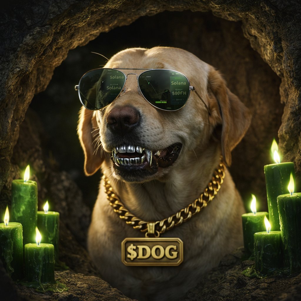From the cave, $DOG emerges calm &amp; fearless🐕✨

Surrounded by glowing green candles, he watches the market like a true alpha, waiting for the perfect moment to strike💥

X community: x.com/i/communities/…
CA: 21CnrFRqvEVkQZUTFmTXjcsJTLZhRY51ohoaCPwRpump

<a href="/CryptoDogHD/">The Crypto Dog Meme Official</a> <a href="/solana/">Solana</a>
