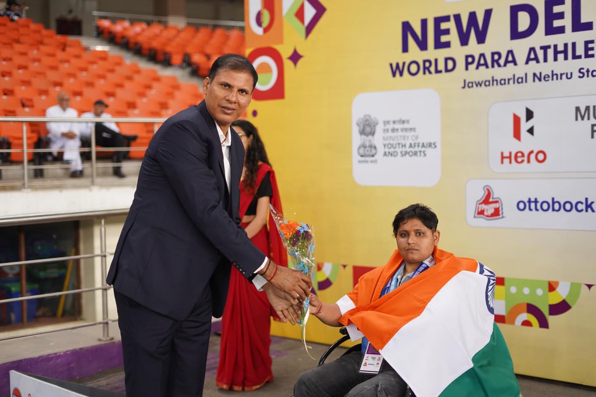 PCI_IN_Official's tweet photo. Champions rise. Medals shine. 
Celebrating outstanding performances at the New Delhi 2026 World Para Athletics Grand Prix
@DevJhajharia @IndianOilcl
@kheloindia @Media_SAI @YASMinistry #paraathletics #spiritofsports https://t.co/nrCOVobocQ