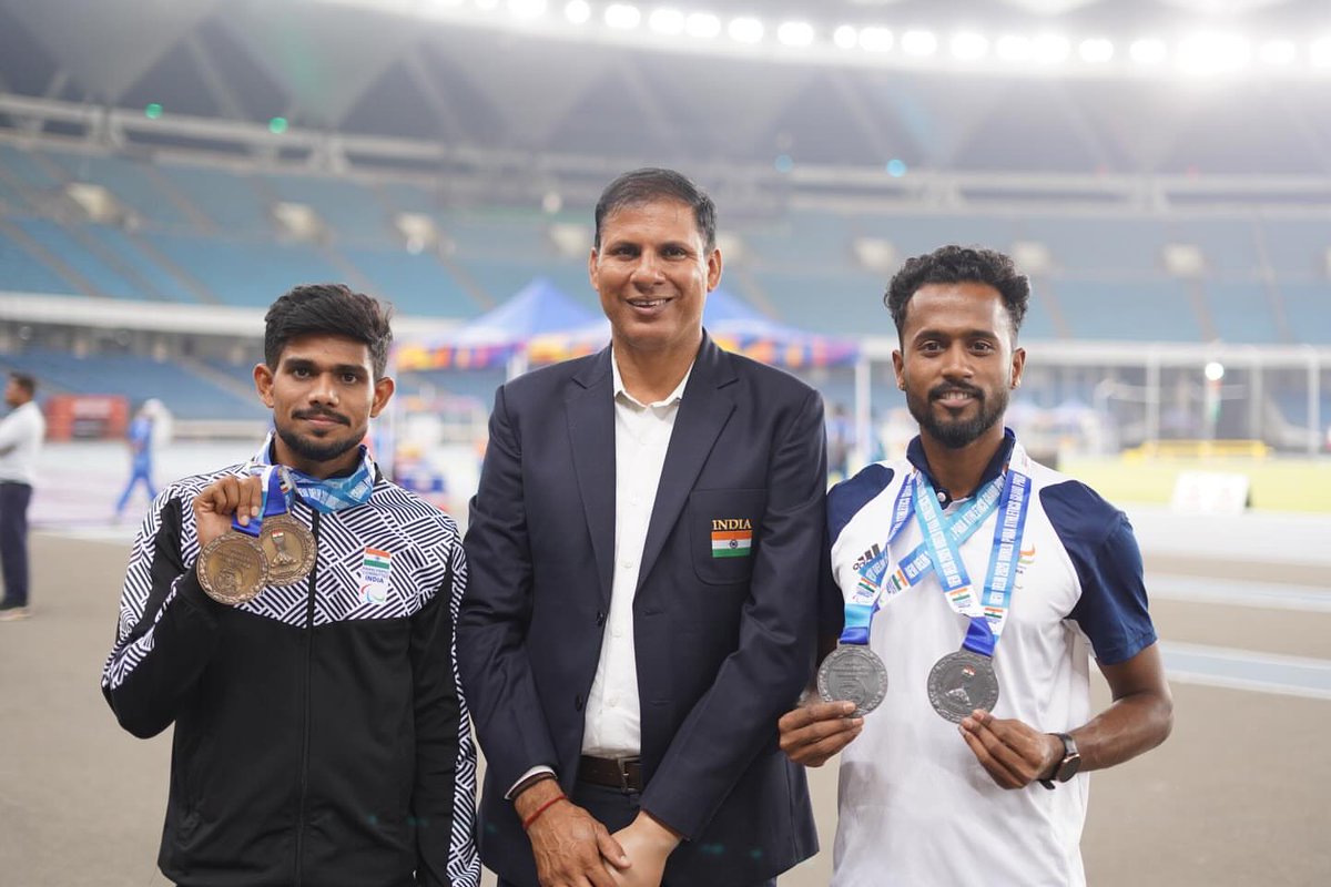 PCI_IN_Official's tweet photo. Champions rise. Medals shine. 
Celebrating outstanding performances at the New Delhi 2026 World Para Athletics Grand Prix
@DevJhajharia @IndianOilcl
@kheloindia @Media_SAI @YASMinistry #paraathletics #spiritofsports https://t.co/nrCOVobocQ