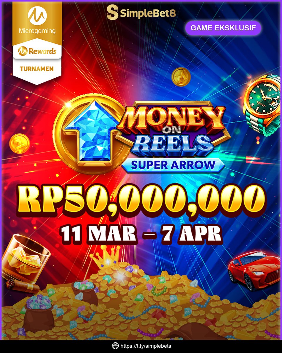 simplebet_8's tweet photo. 🎯 Money On Reels – Super Arrow Turnamen
Raih skor tertinggi dan menangkan total hadiah Rp 50.000.000! 💰

🔎 Cari di Google: SIMPLEBET8
💳 Pembayaran praktis via QRIS • OVO • DANA • GOPAY

📅 Periode: 11 Maret – 7 April

#MoneyOnReels #Leaderboard https://t.co/PYg6qRZ8e8