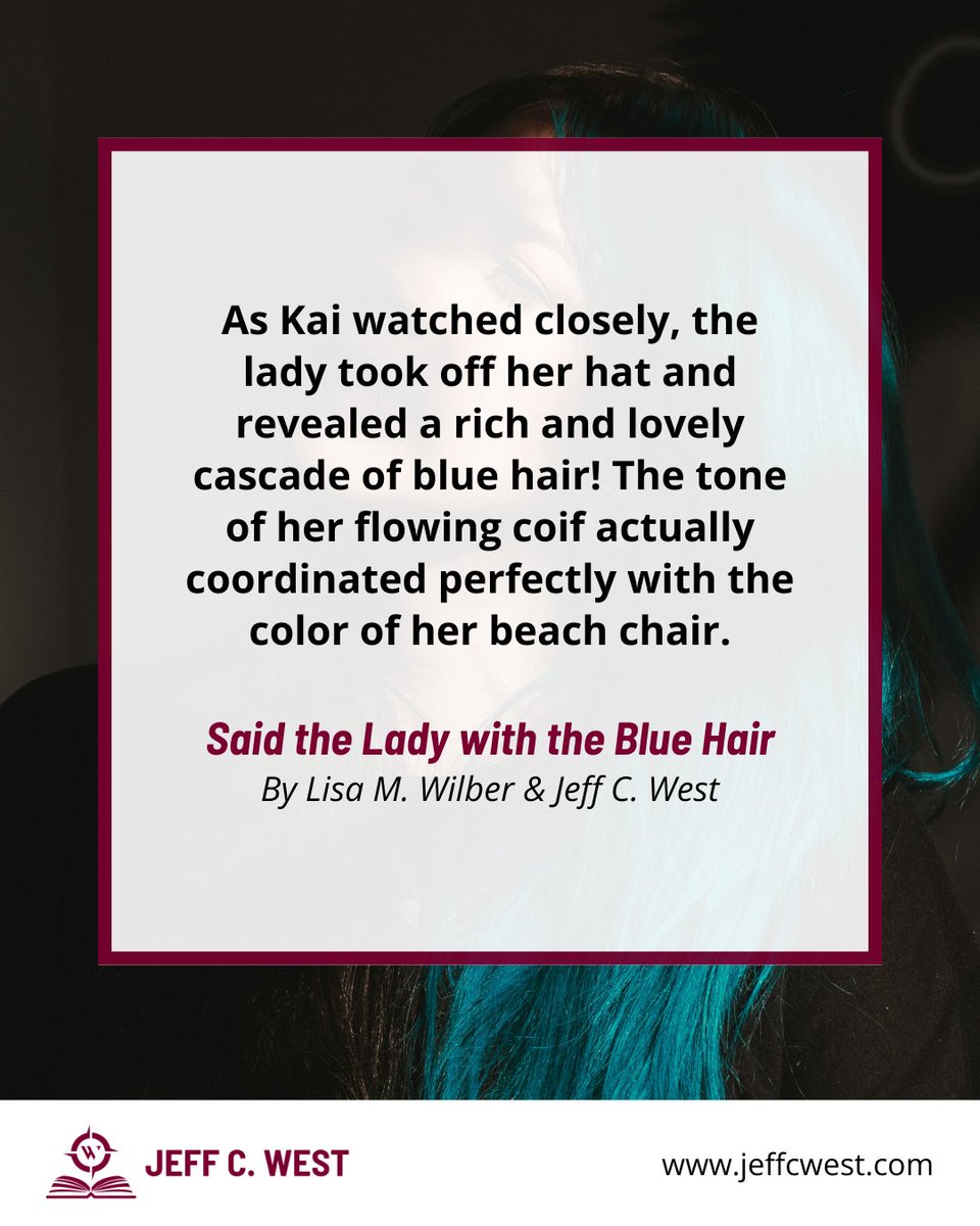 It started with a simple moment on the beach…

As Kai watched, the woman removed her hat and revealed a beautiful cascade of blue hair—perfectly matching her beach chair.

That unexpected meeting becomes the beginning of a powerful journey in "Said the Lady with the Blue Hair."