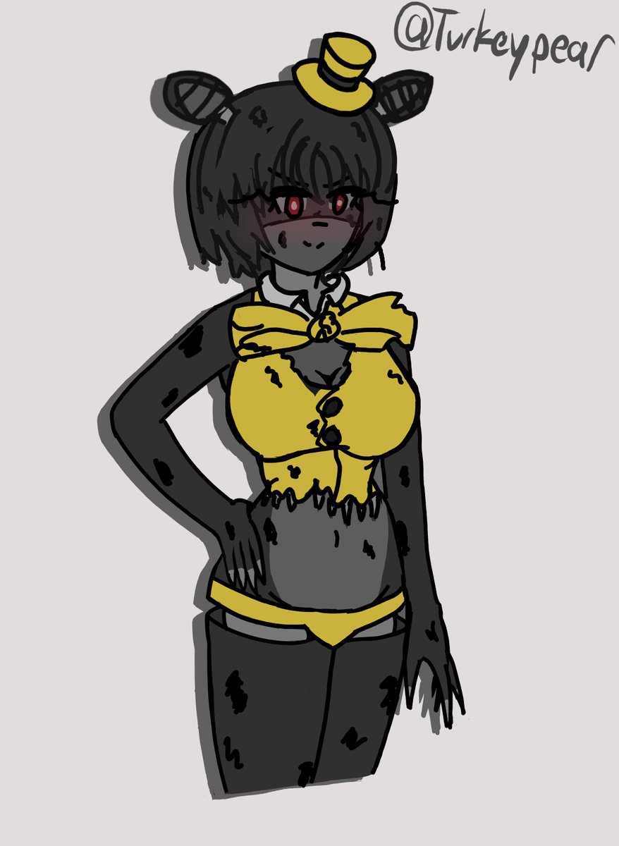 Turkeypear's tweet image. DO NOT MOVE DO NOT BREATHE... 
(im working on the Lolbit image, i was shocked at all the support, have this flat sketch in the meantime🖤 ) #fnia #fnaf #fivenightsinanime #fivenightsatfreddys