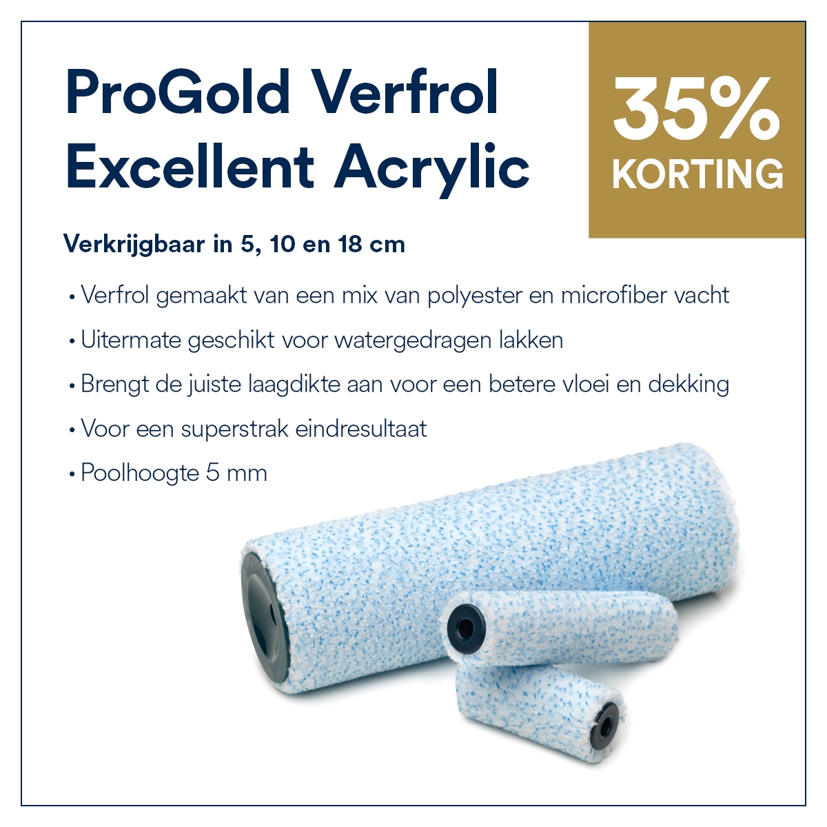 💥 ProGold Verfrol Excellent Acrylic 💥 Profiteer nu van 35% KORTING op de ProGold Verfrol Excellent Acrylic bij afname van een volle verpakking! 🖌️  📅 Actie geldig t/m 31 maart 2026 #ProGold #Verfrol #ExcellentAcrylic