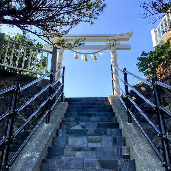 2101ryusei's tweet photo. 海津見神社龍王宮
太平洋を一望できる絶景スポット
この神社は高台に位置し、太平洋を一望できる絶景スポットです。訪れる人々は水平線や美しい海岸線の眺めに感動し、写真映えする場所としても人気があります https://t.co/CPseqbMtmC