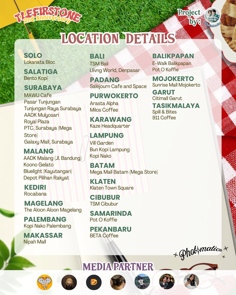 ꨄ𝐓𝐋𝐄𝐅𝐈𝐑𝐒𝐓𝐎𝐍𝐄 𝟐𝐍𝐃 𝐀𝐍𝐍𝐈𝐕𝐄𝐑𝐒𝐀𝐑𝐘🧺🌿

Hi tidfon Ina! Kalian bisa merayakan #TleFirstone 2nd Anniv menggunakan frame lucu by <a href="/TleFirstoneIna/">TLEFIRSTONE INDONESIA 🇮🇩</a> loh! 😆

📅 22-28 March 2026
📍 Photomatics

Catat tanggalnya &amp; jangan lupa pakai ht #2ndAnniversaryTleFirstone 💚🩷