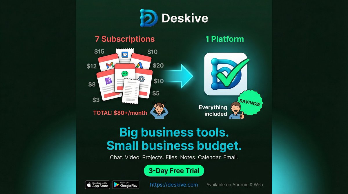 Small business math: 7 apps × $15 average = $105/month $105 × 12 months ...