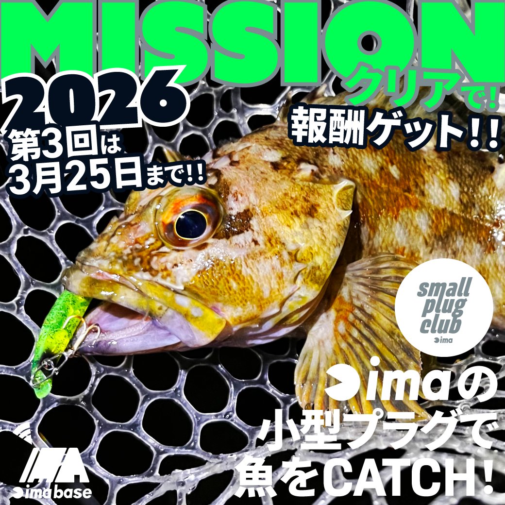ima_ams's tweet photo. imaのスモールプラグで魚をキャッチ!
スモールプラグで狙う3月のMISSION。
見た目のかわいさはもちろん、
高い性能を兼ね備えたimaのスモールプラグたち。
ima small plug ▶️ https://t.co/wPANlGL8E3
詳細はこちら 📷 https://t.co/3idU7Lx3gX https://t.co/bmhTY5MXbI