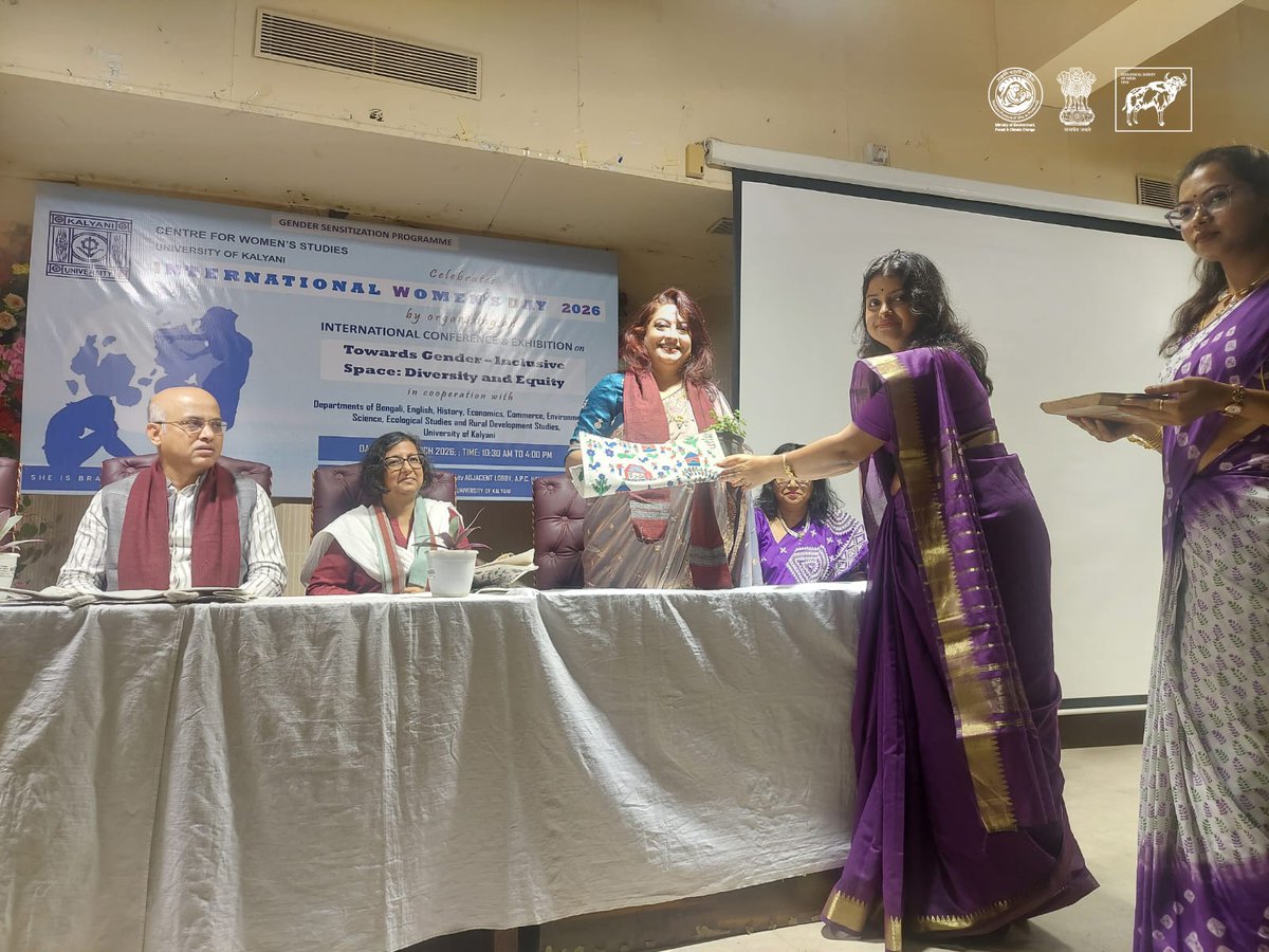 ZoologicalI's tweet image. “The Missing Half” 🗣️ Dr. Dhriti Banerjee, Director of ZSI, delivered a compelling keynote on gender equity &amp;amp; diversity at the University of Kalyani yesterday. 

#IWD2026 #WomenInScience #ZSI #DiversityEquityInclusion #GenderEquality